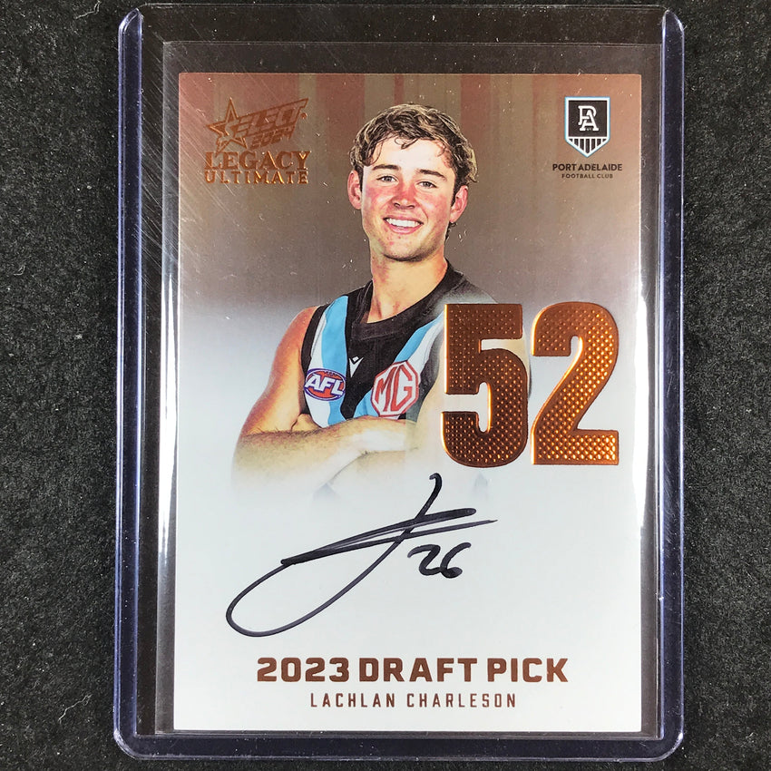 2024 Select AFL Legacy Ultimate LACHLAN CHARLESON Draft Pick Signatures 81/175