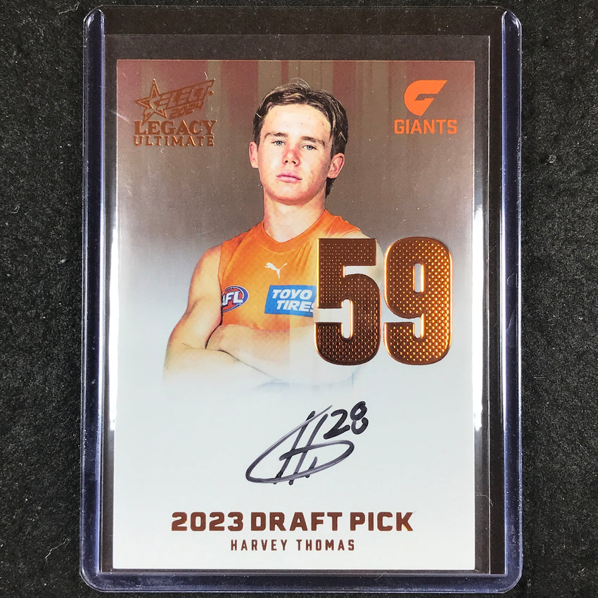 2024 Select AFL Legacy Ultimate HARVEY THOMAS Draft Pick Signatures 82/175 #59
