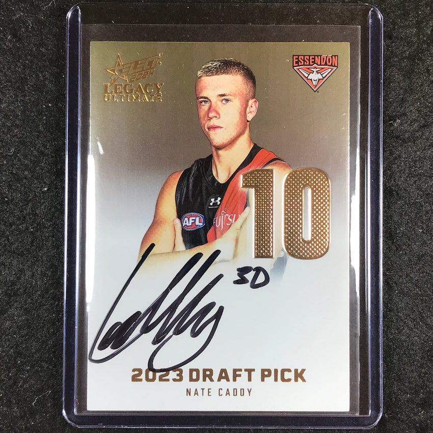 2024 Select AFL Legacy Ultimate NATE CADDY Draft Pick Signatures Gold 75/85 #10