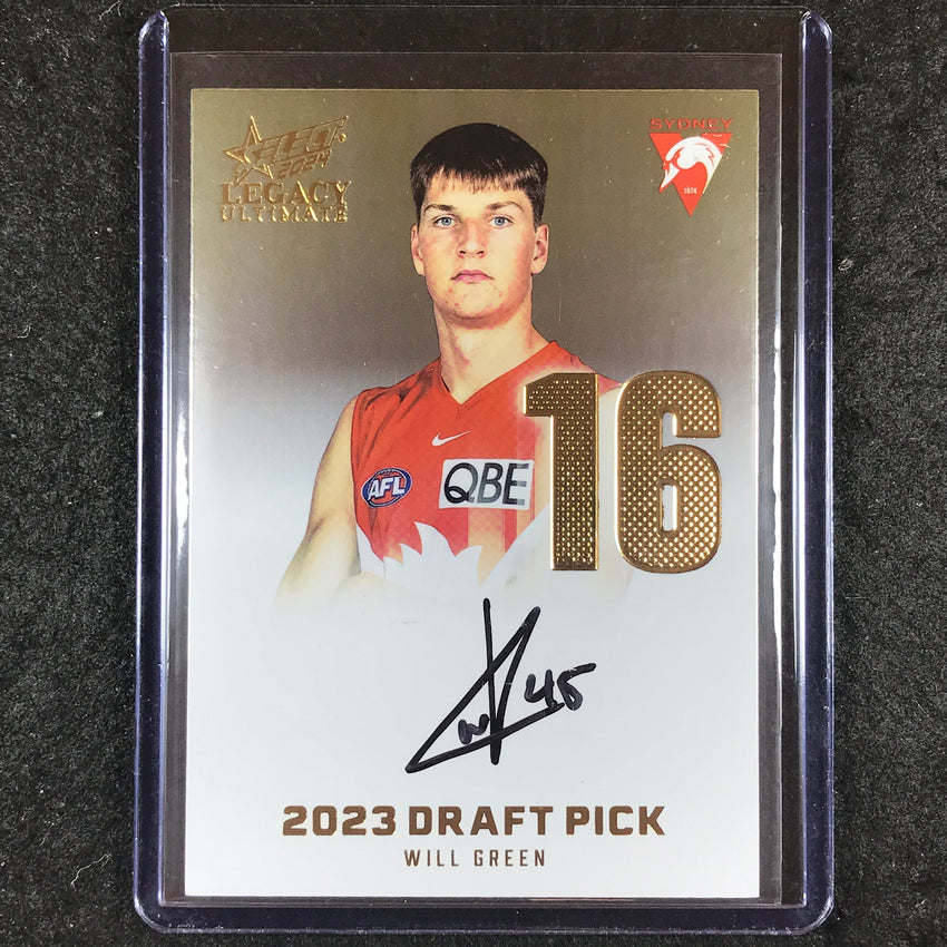 2024 Select AFL Legacy Ultimate WILL GREEN Draft Pick Signatures Gold 08/85 #16
