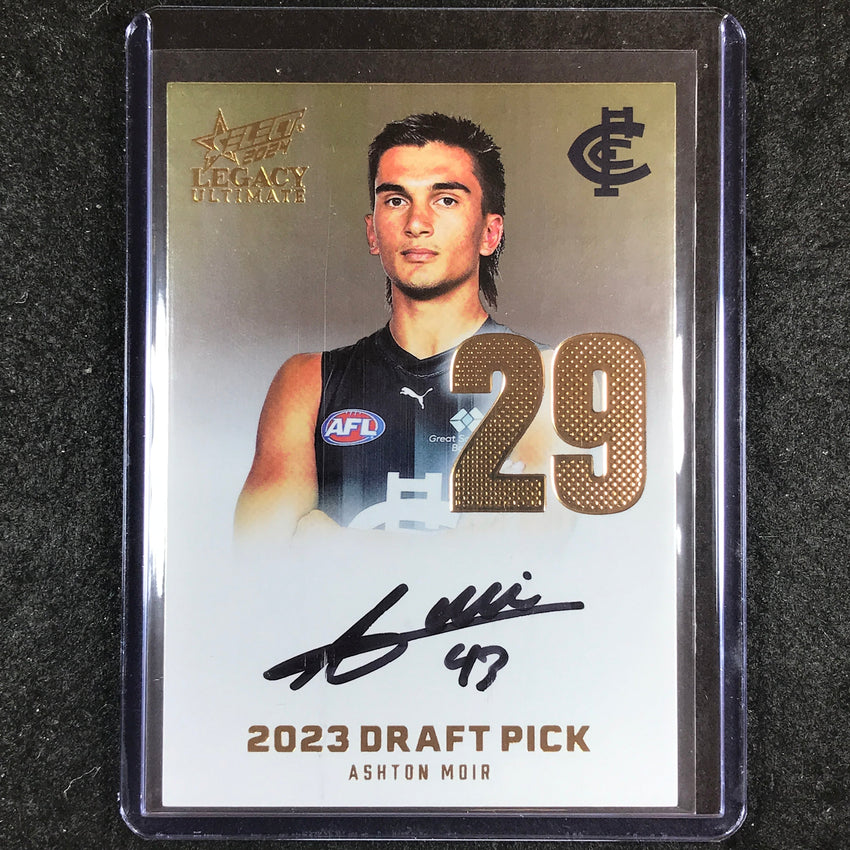 2024 Select AFL Legacy Ultimate ASHTON MOIR Draft Pick Signatures Gold 03/85 #29