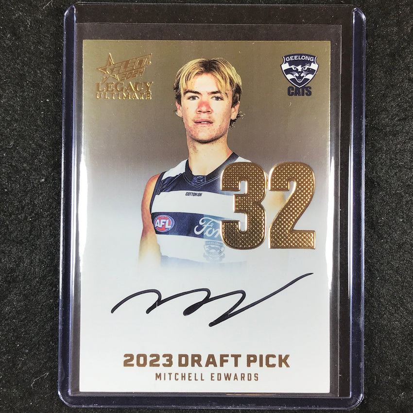 2024 Select AFL Legacy Ultimate MITCHELL EDWARDS Draft Pick Signatures 29/85 #32