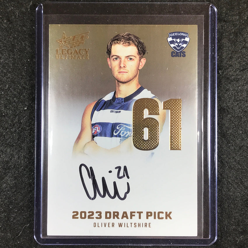 2024 Select AFL Legacy Ultimate OLIVER WILTSHIRE Draft Pick Signatures 85/85 #61