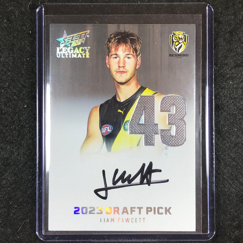 2024 Select AFL Legacy Ultimate LIAM FAWCETT Draft Pick Signatures 19/40 #43
