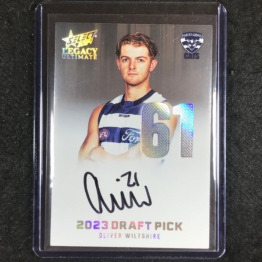 2024 Select AFL Legacy Ultimate OLIVER WILTSHIRE Draft Pick Signatures 06/40 #61