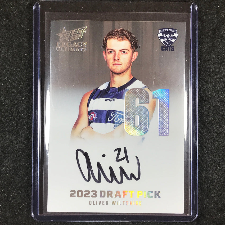 2024 Select AFL Legacy Ultimate OLIVER WILTSHIRE Draft Pick Signatures 10/40