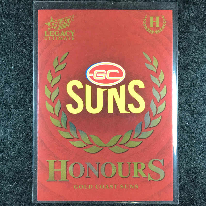 2024 Select AFL Legacy Ultimate GOLD COAST SUNS LOGO Honours 31/255 #89