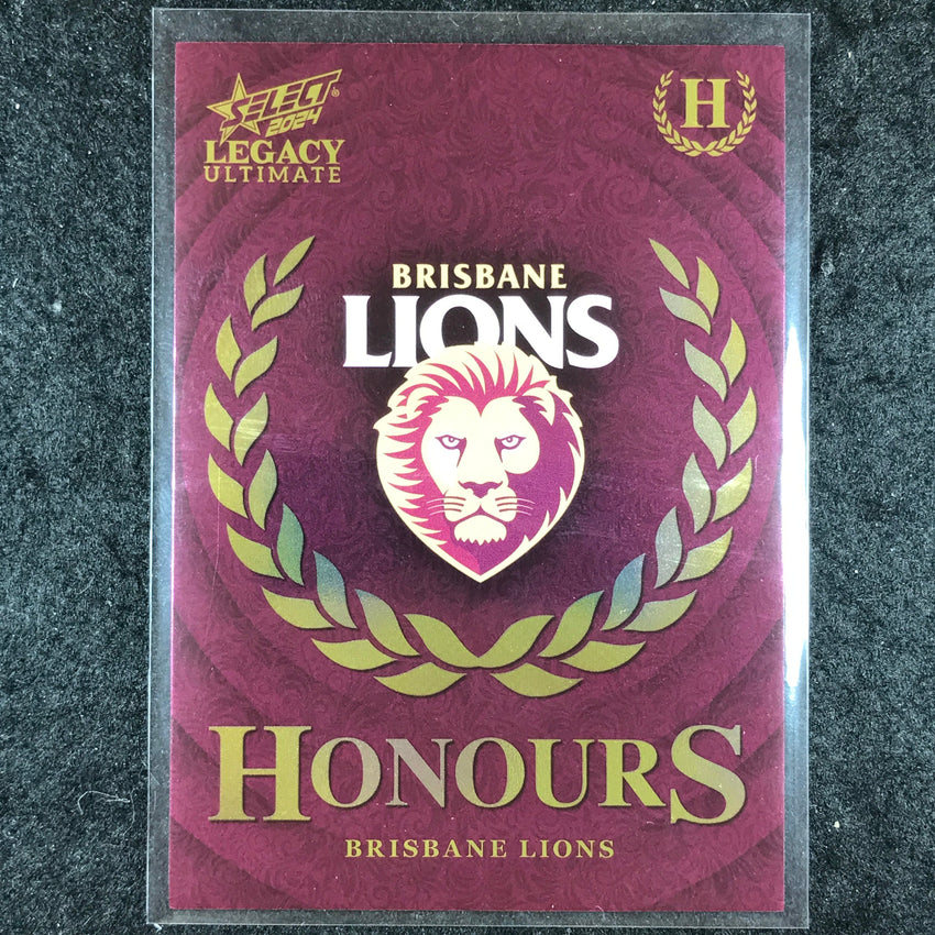 2024 Select AFL Legacy Ultimate BRISBANE LIONS LOGO Honours 41/255 #12