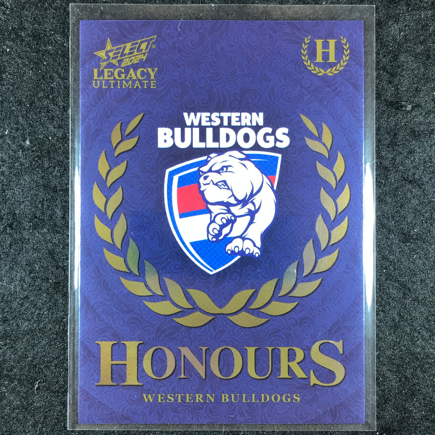 2024 Select AFL Legacy Ultimate WESTERN BULLDOGS LOGO Honours 157/255 #188