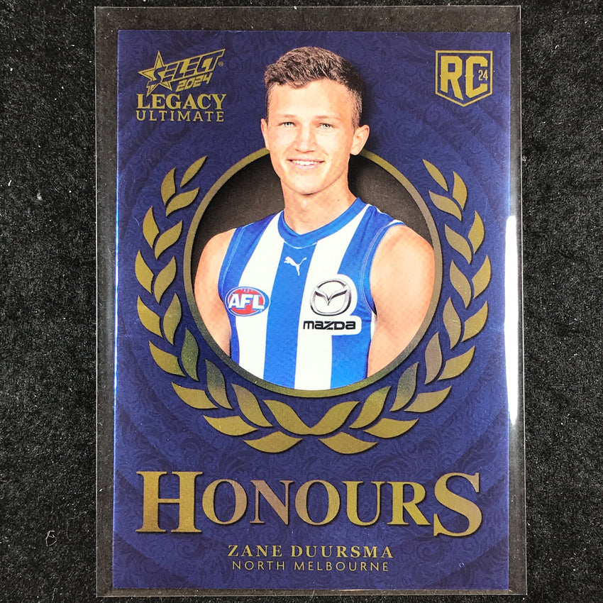 2024 Select AFL Legacy Ultimate ZANE DUURSMA Honours Rookie 128/255 #202