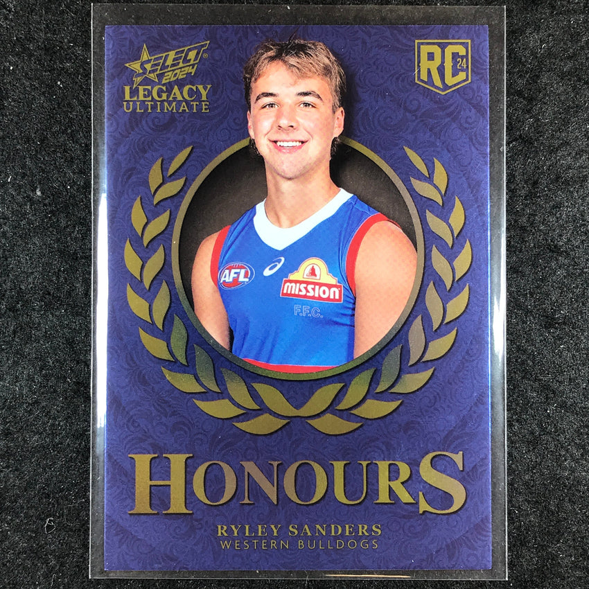 2024 Select AFL Legacy Ultimate RYLEY SANDERS Honours Rookie 215/255 #204
