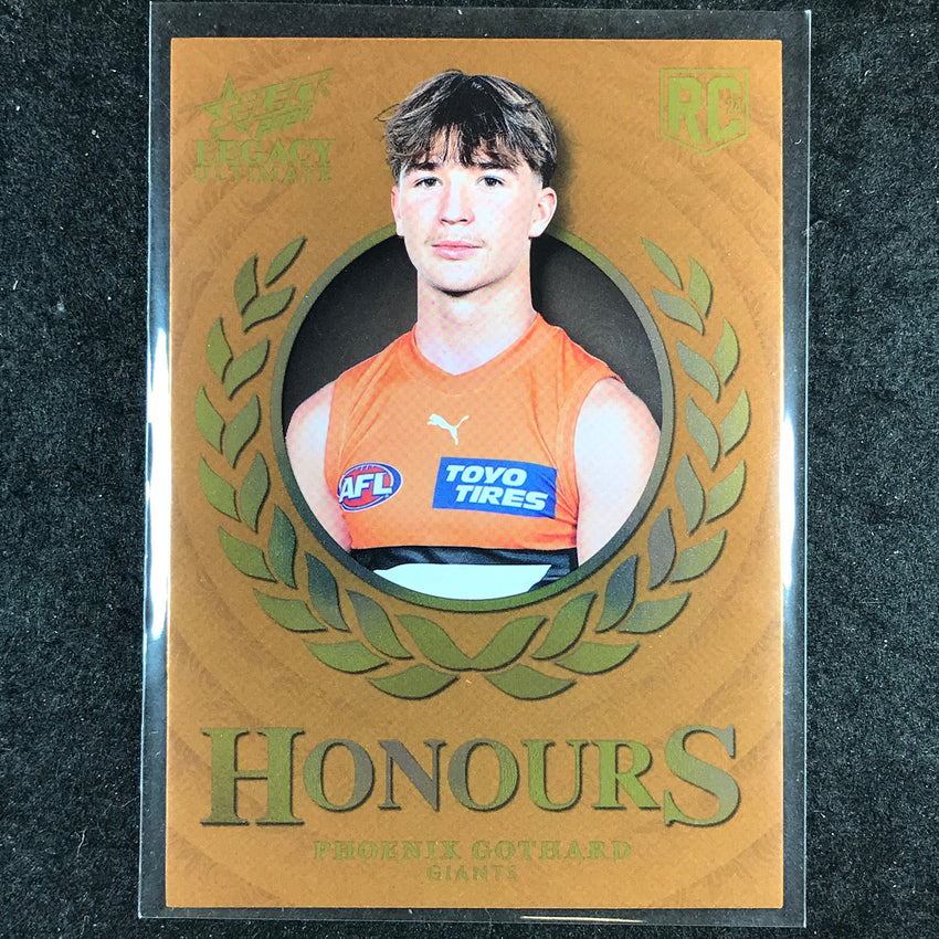 2024 Select AFL Legacy Ultimate PHOENIX GOTHARD Honours Rookie 10/255 #210