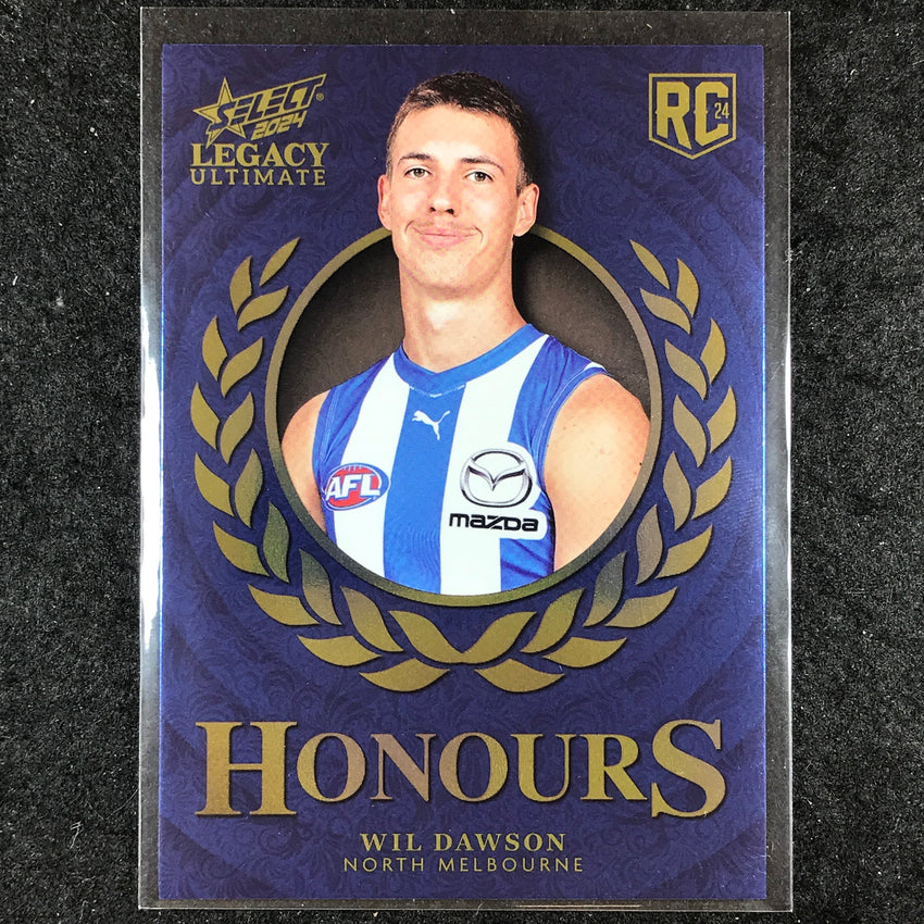 2024 Select AFL Legacy Ultimate WIL DAWSON Honours Rookie 161/255 #220