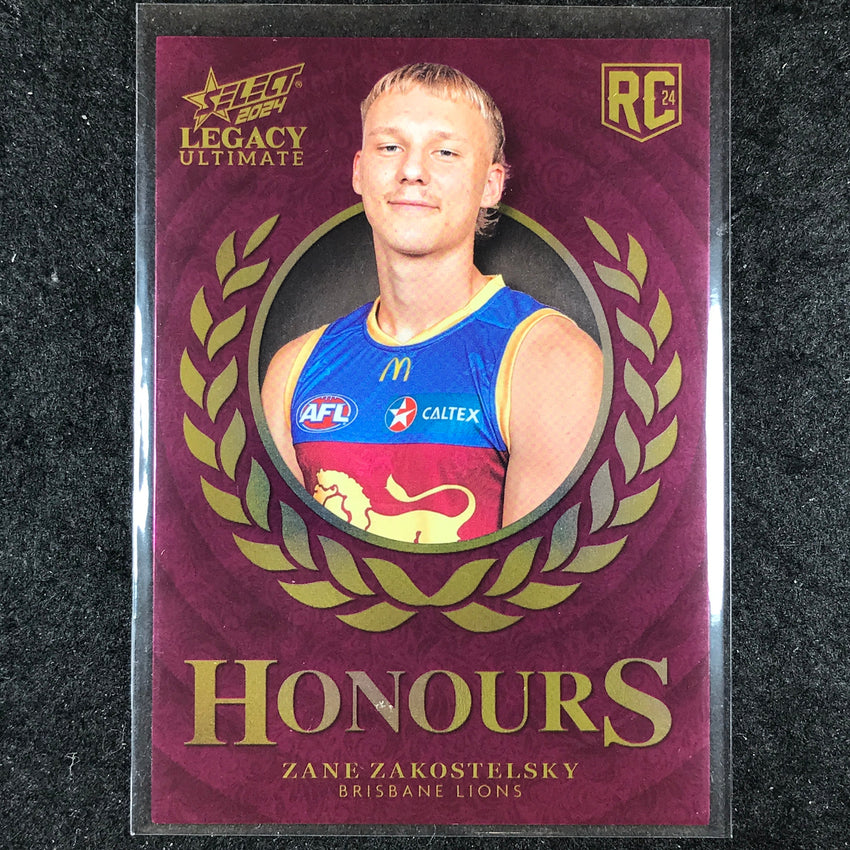 2024 Select AFL Legacy Ultimate ZANE ZAKOSTELSKY Honours Rookie 118/255 #249