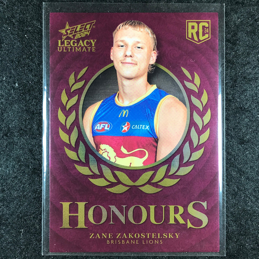 2024 Select AFL Legacy Ultimate ZANE ZAKOSTELSKY Honours Rookie 155/255 #249