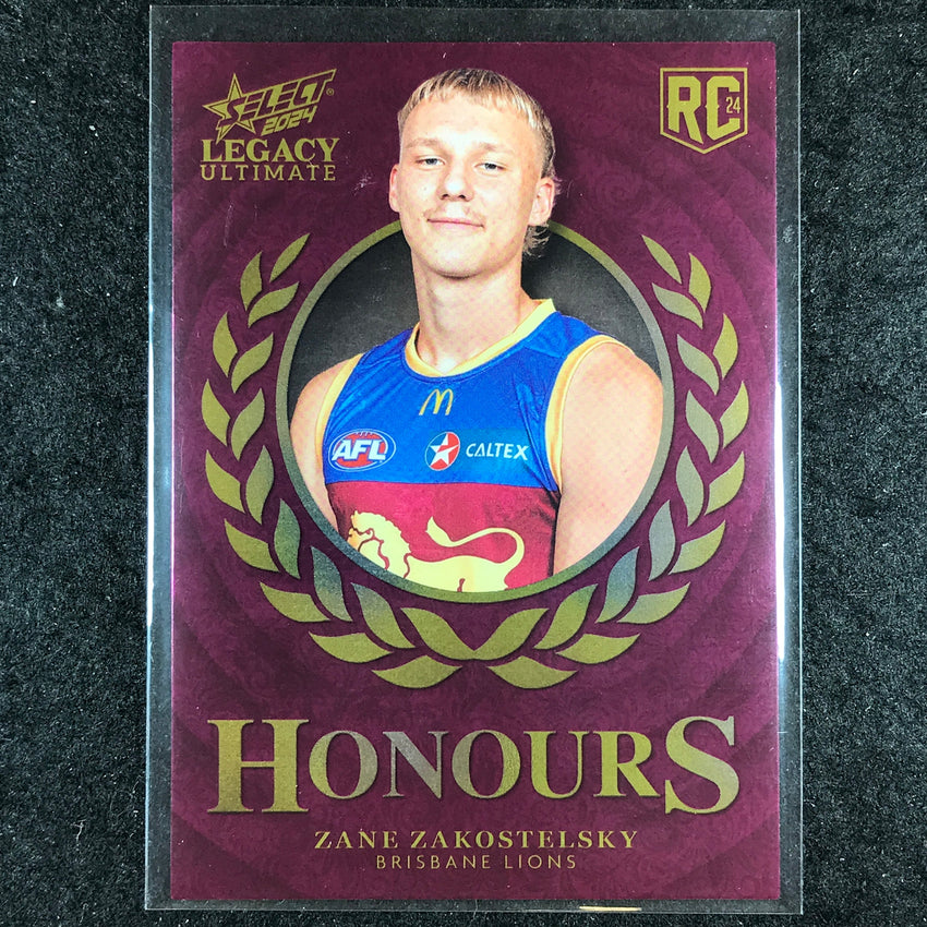 2024 Select AFL Legacy Ultimate ZANE ZAKOSTELSKY Honours Rookie 203/255 #249