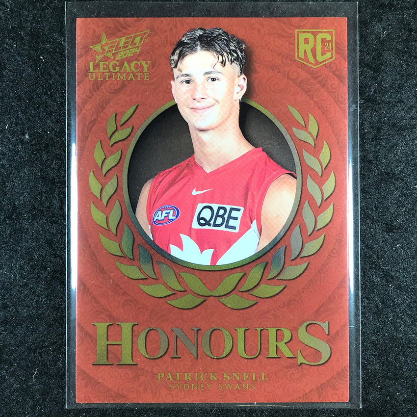 2024 Select AFL Legacy Ultimate PATRICK SNELL Honours Rookie 122/255 #251