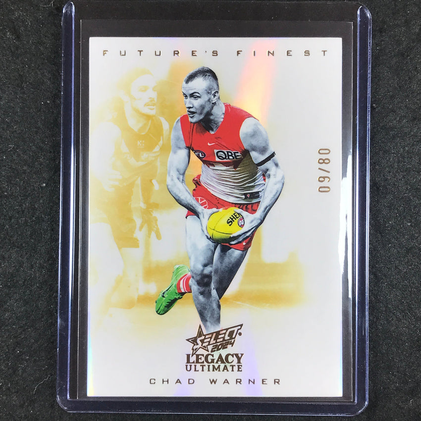 2024 Select AFL Legacy Ultimate CHAD WARNER Future's Finest 09/80 #48