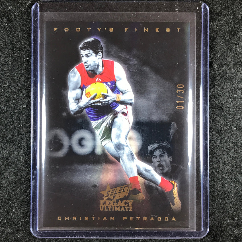 2024 Select AFL Legacy Ultimate CHRISTIAN PETRACCA Footy's Finest Black 01/30