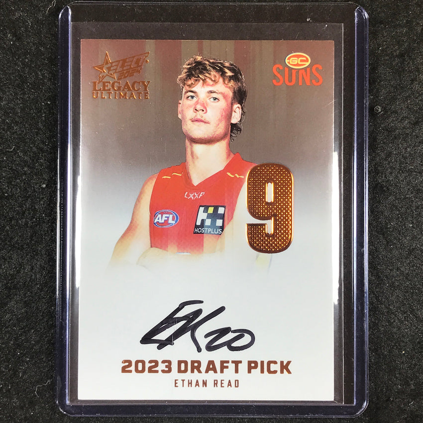 2024 Select AFL Legacy Ultimate ETHAN READ Draft Pick Signatures Copper 87/175