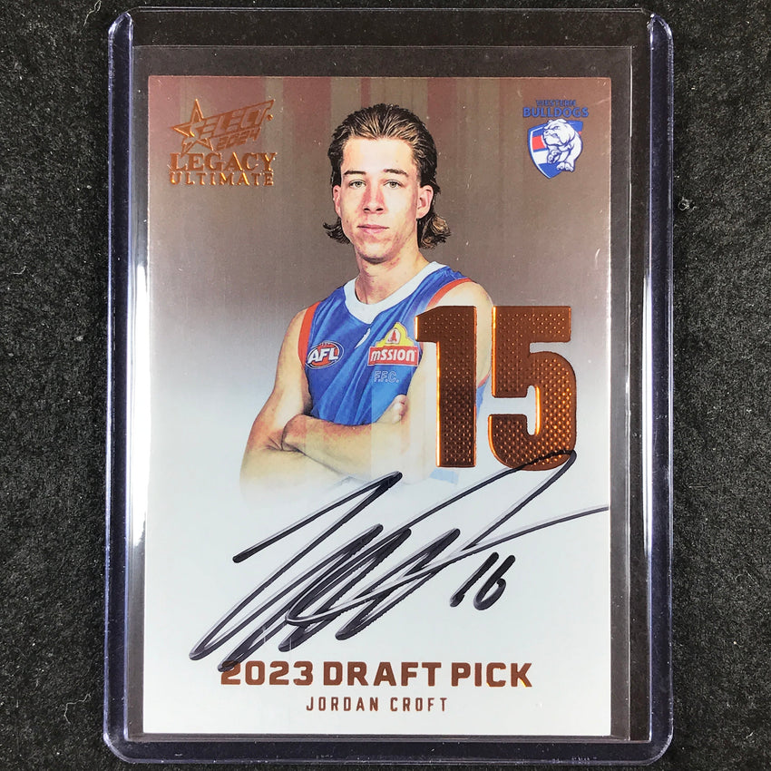2024 Select AFL Legacy Ultimate JORDAN CROFT Draft Pick Signatures 109/175 #15