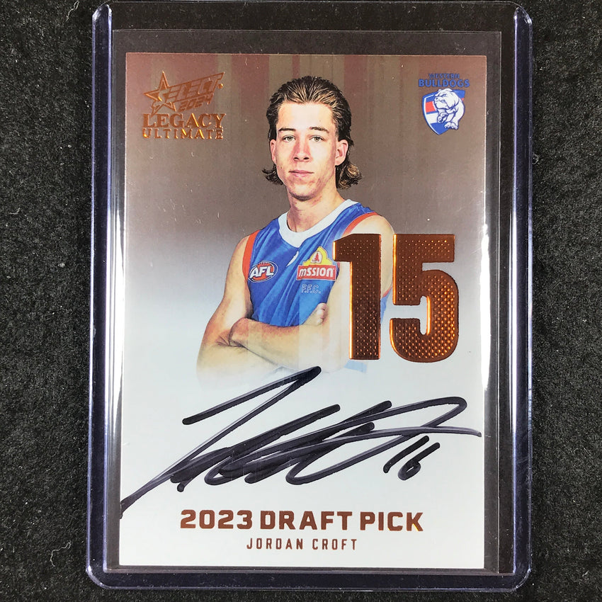 2024 Select AFL Legacy Ultimate JORDAN CROFT Draft Pick Signatures 161/175 #15