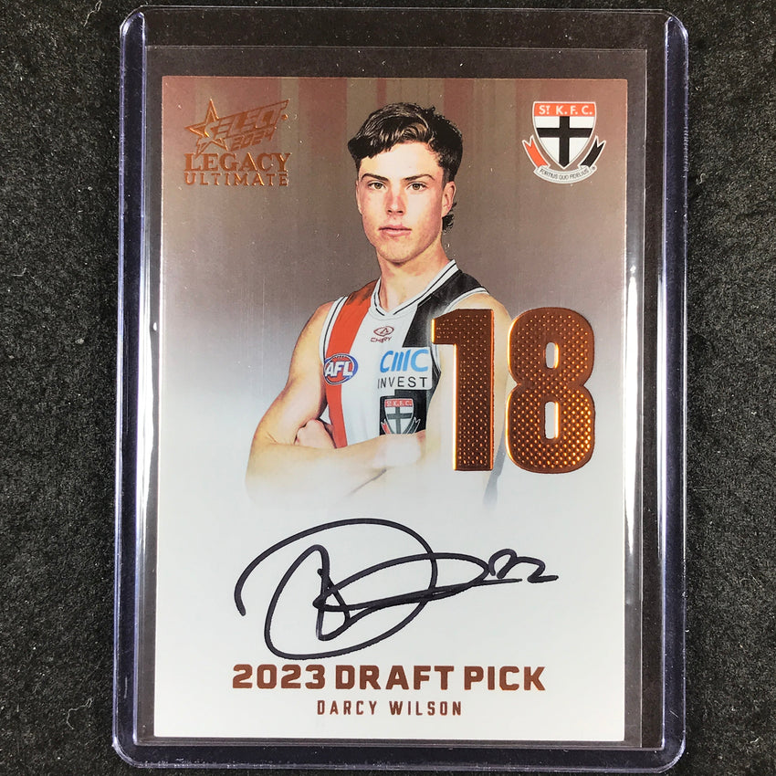 2024 Select AFL Legacy Ultimate DARCY WILSON Draft Pick Signatures Copper 25/175