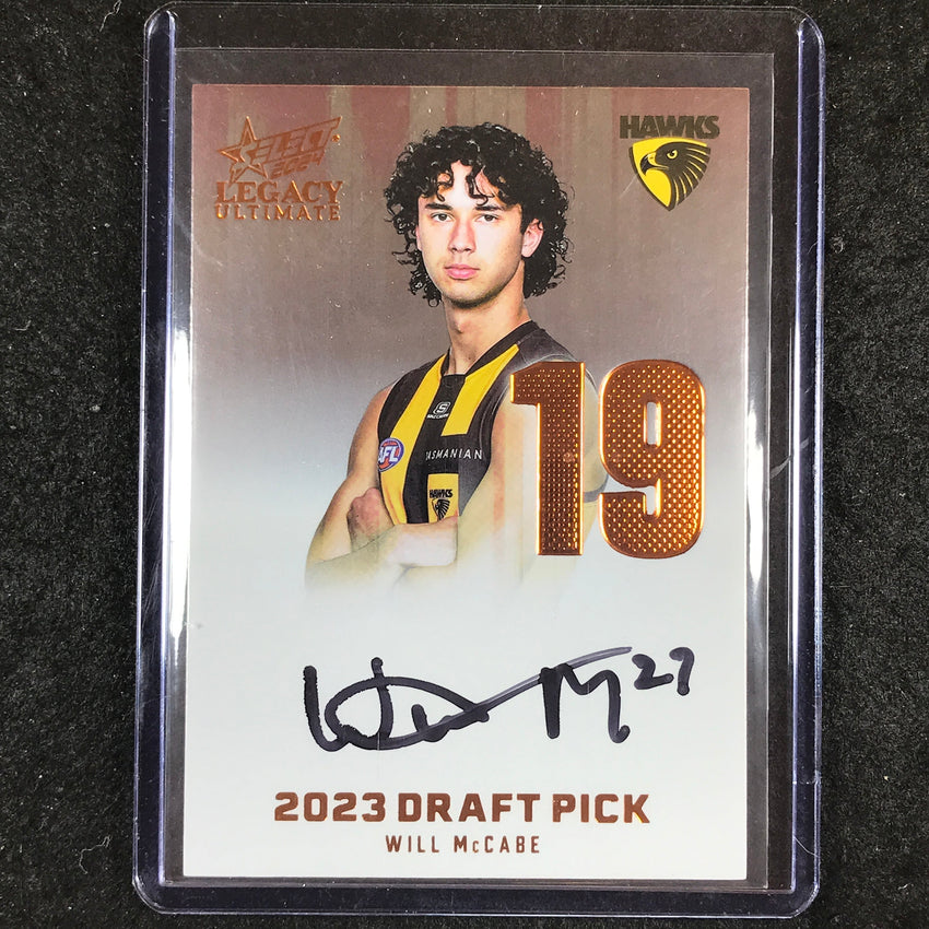 2024 Select AFL Legacy Ultimate WILL MCCABE Draft Pick Signatures Copper 18/175
