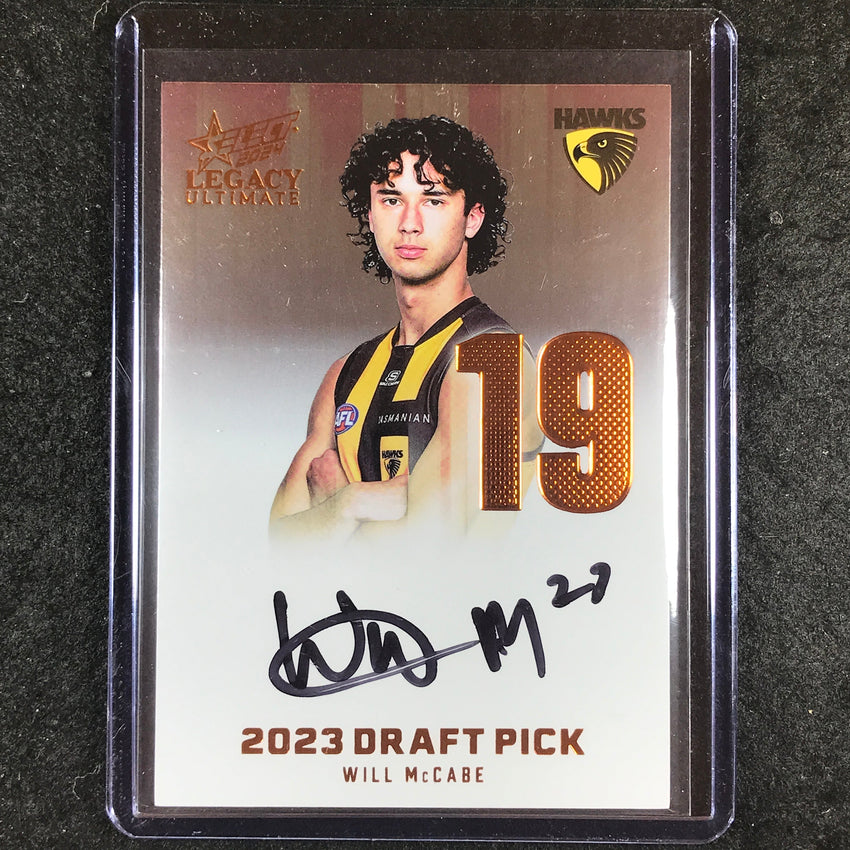 2024 Select AFL Legacy Ultimate WILL MCCABE Draft Pick Signatures Copper 107/175