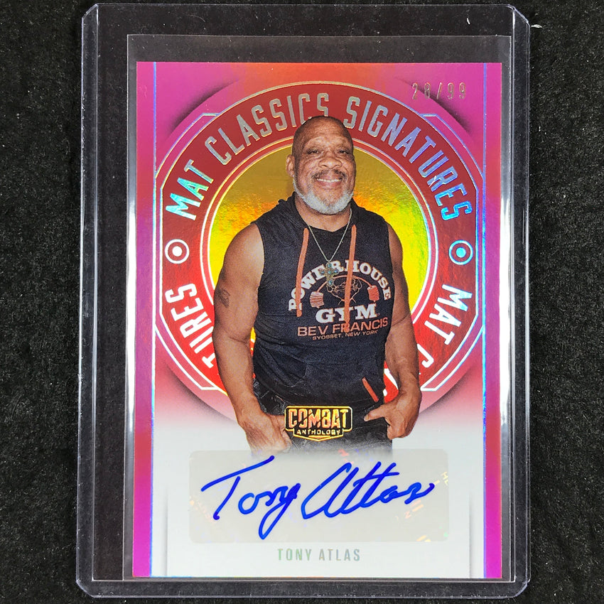 2025 PFL Combat Anthology TONY ATLAS Mat Classics Signatures Auto Red 28/99