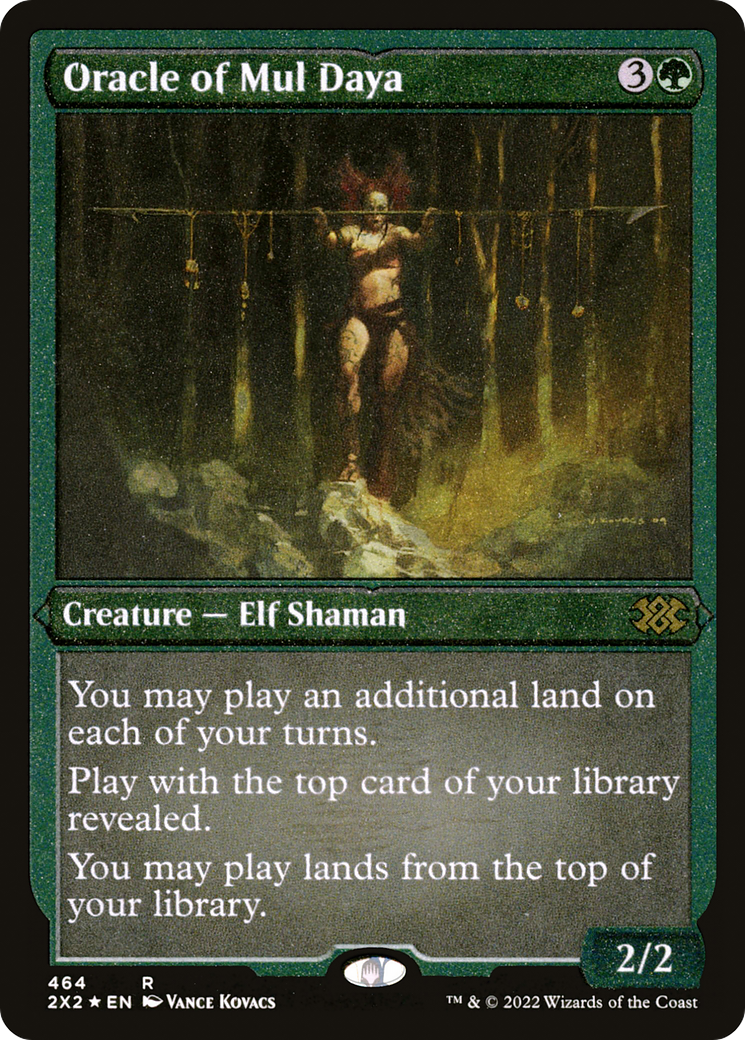 [ EF ] [FOIL] Oracle of Mul Daya (Foil Etched) #464 - RARE 2X2 - Double Masters 2022