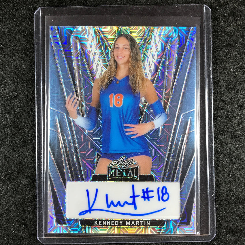 2024 Leaf Metal Women of Sport KENNEDY MARTIN Base Auto Mojo Platinum Blue 2/3