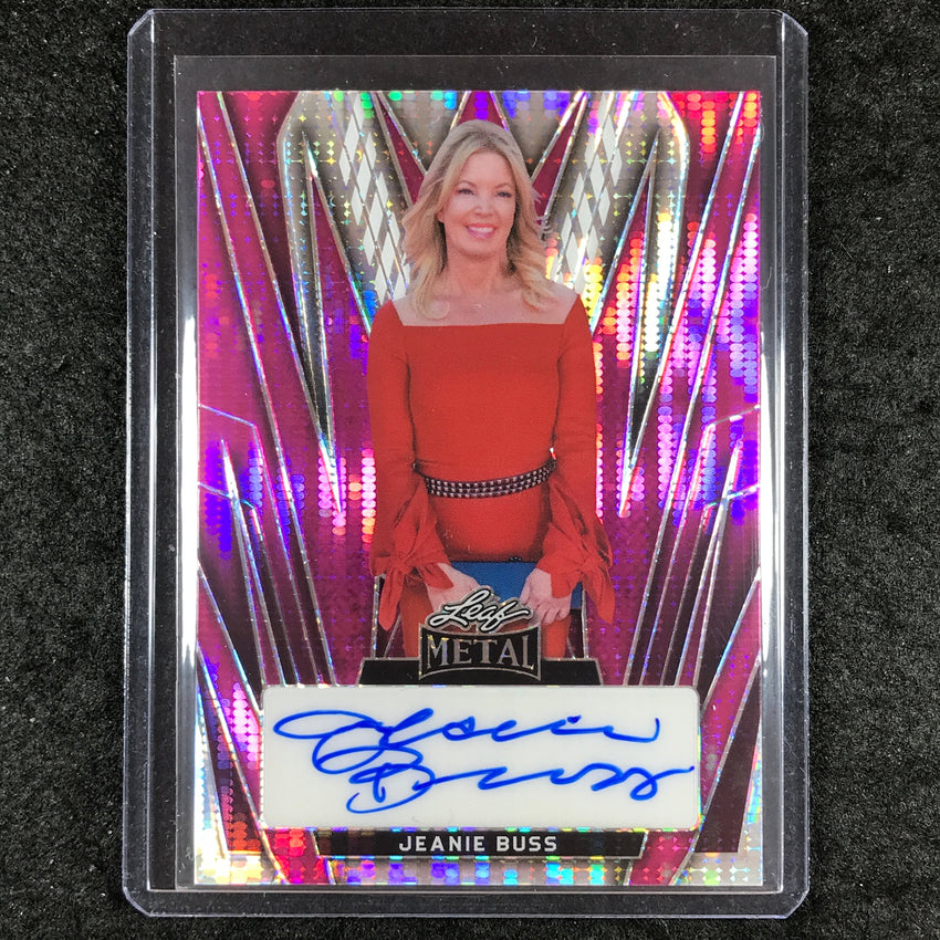 2024 Leaf Metal Women of Sport JEANIE BUSS Base Auto Pulsar Pink 1/1