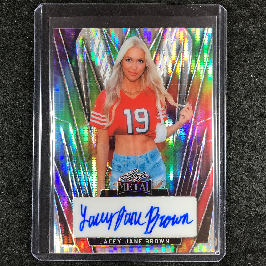 2024 Leaf Metal Women of Sport LACEY JANE BROWN Base Auto Pulsar Tie Dye 1/1