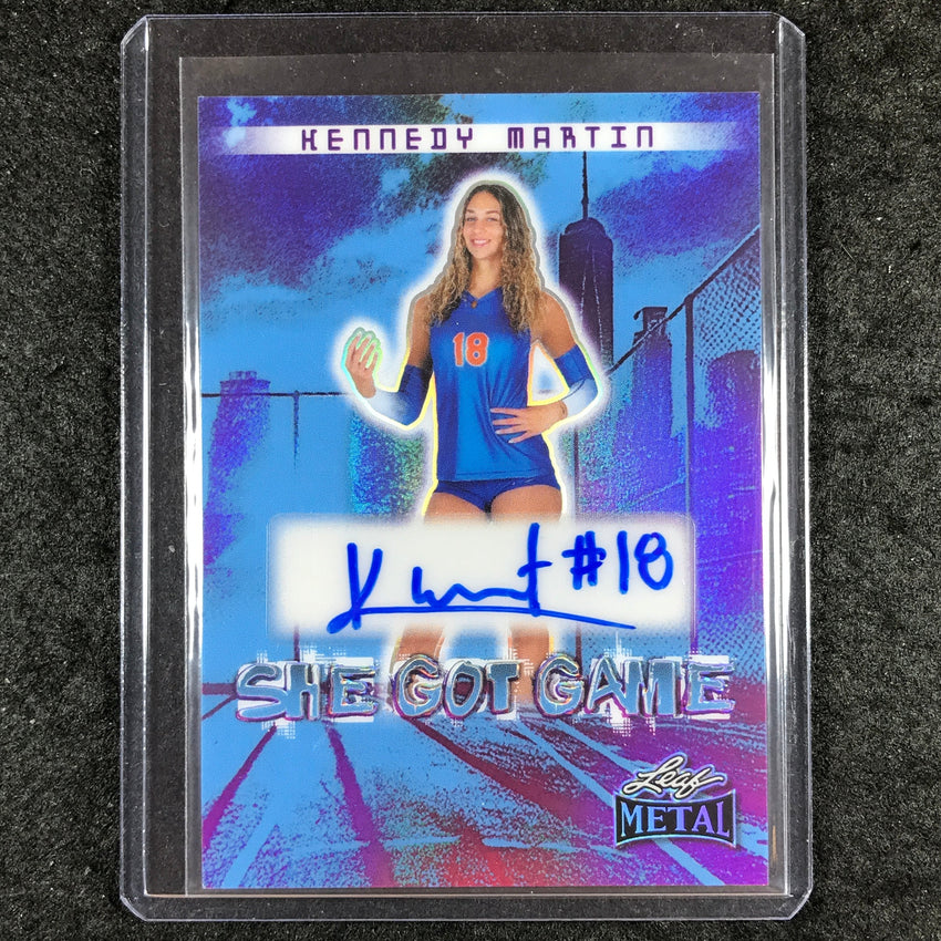 2024 Leaf Metal Women of Sport KENNEDY MARTIN She Got Game Auto Blue 3/4