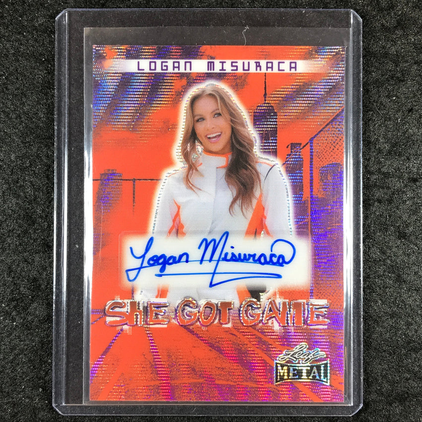 2024 Leaf Metal Women of Sport LOGAN MISURACA She Got Game Auto Wave Orange 1/4