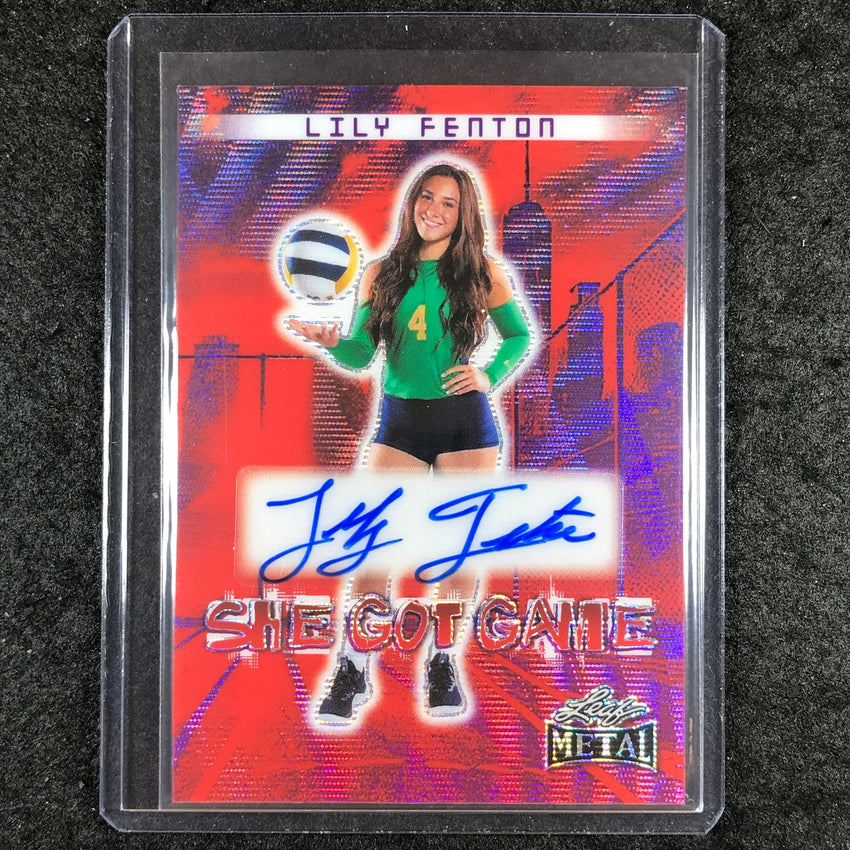 2024 Leaf Metal Women of Sport LILY FENTON She Got Game Auto Wave Red 1/2