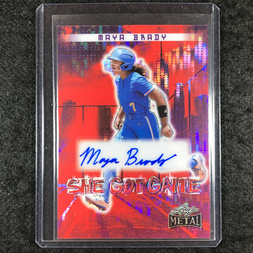 2024 Leaf Metal Women of Sport MAYA BRADY She Got Game Auto Pulsar Red 1/1