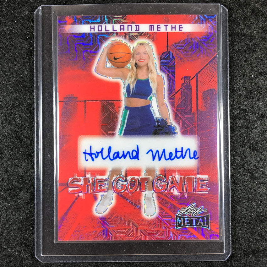 2024 Leaf Metal Women of Sport HOLLAND METHE She Got Game Auto Mojo Red 1/1