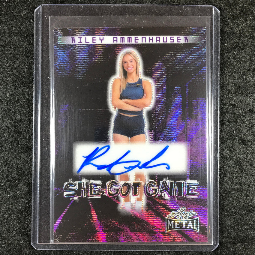 2024 Leaf Metal Women of Sport RILEY AMMENHAUSER She Got Game Auto Black 1/1