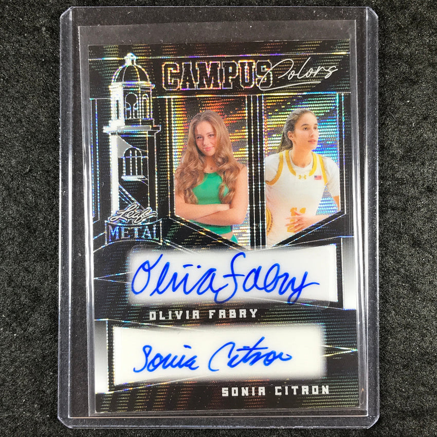 2024 Leaf Metal Women of Sport OLIVIA FABRY SONIA CITRON Campus Dual Auto 1/1