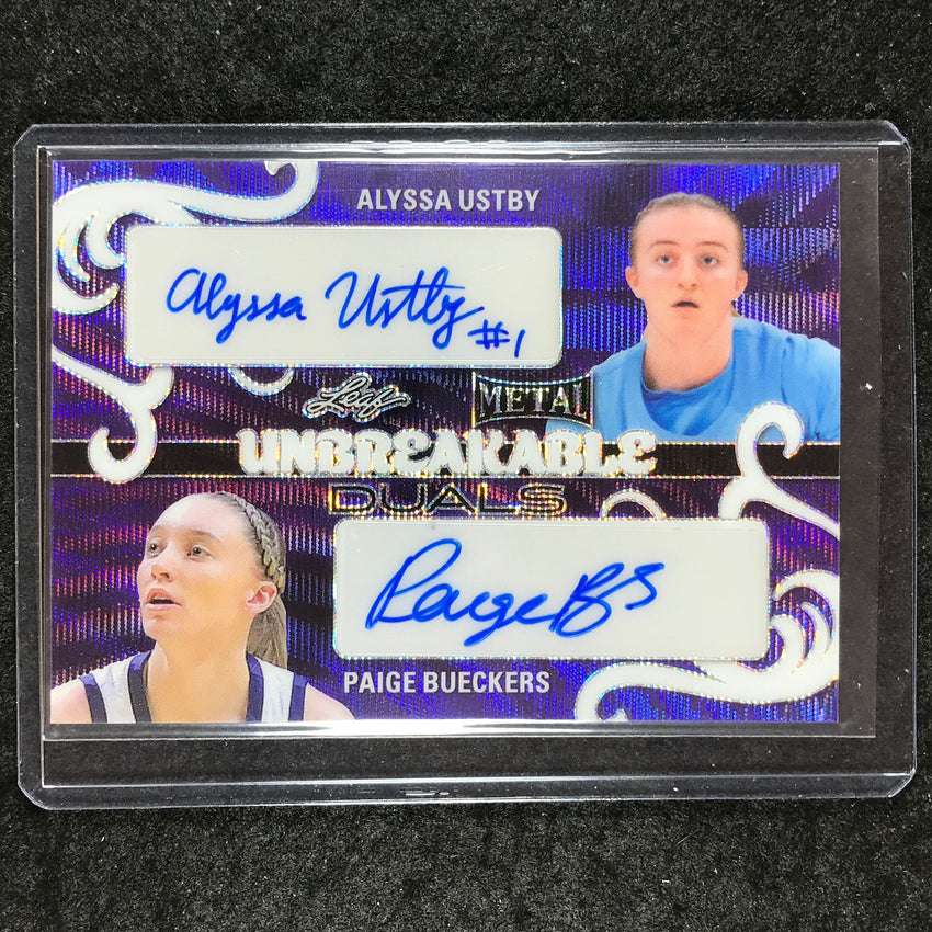 2024 Leaf Metal Women of Sport ALYSSA USTBY PAIGE BUECKERS Dual Auto Wave 3/3