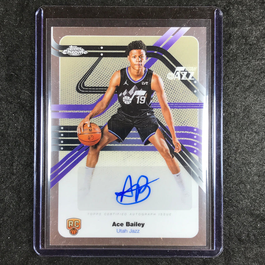 2025-26 Topps Chrome ACE BAILEY Next Stop Signatures Rookie Auto Base #AB