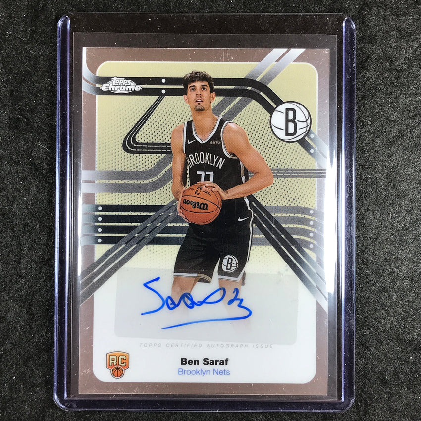 2025-26 Topps Chrome BEN SARAF Next Stop Signatures Rookie Auto Base #BS