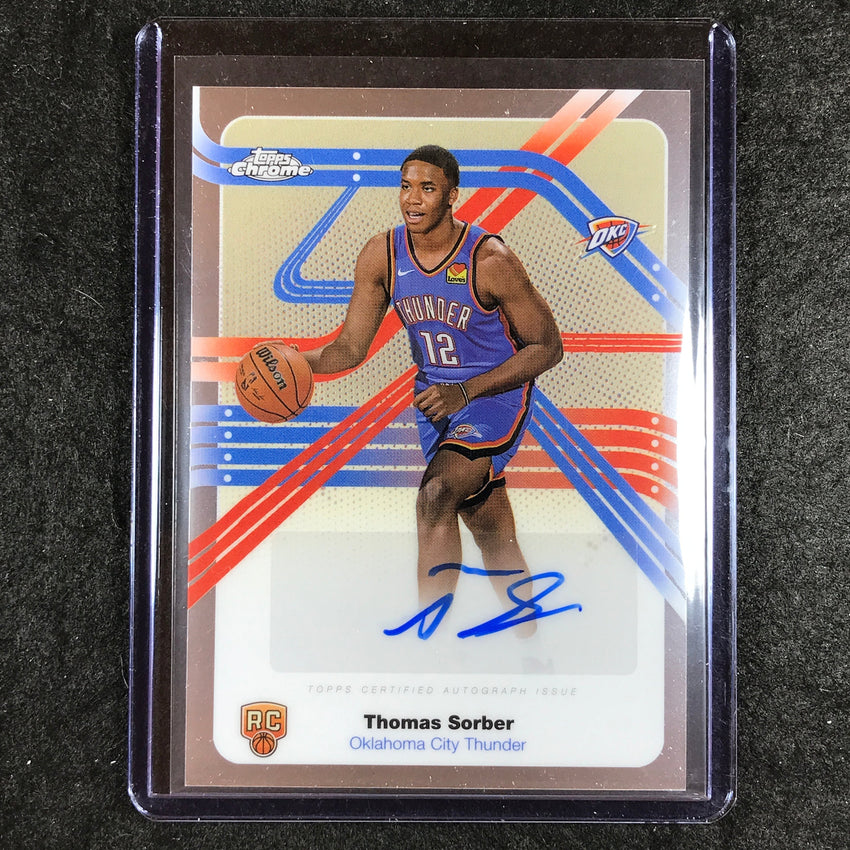 2025-26 Topps Chrome THOMAS SORBER Next Stop Signatures Rookie Auto Base #TS