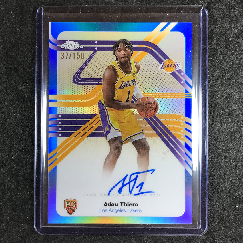 2025-26 Topps Chrome ADOU THIERO Next Stop Signatures Rookie Auto Blue 37/150
