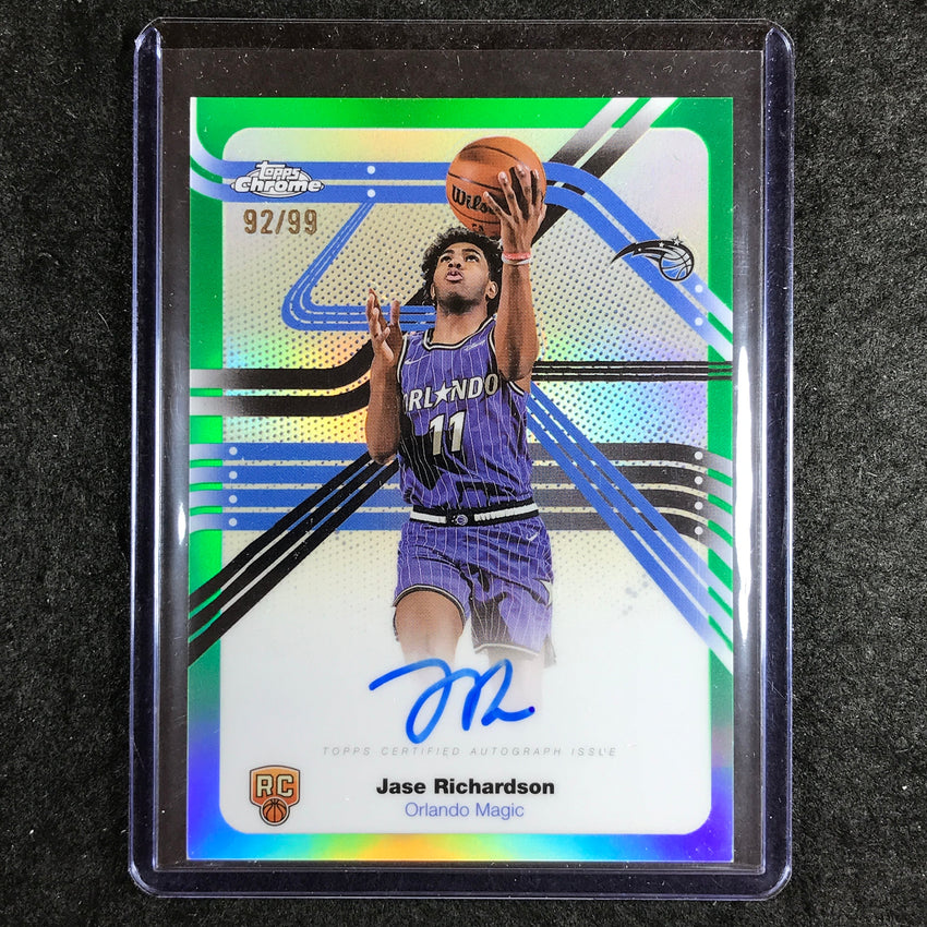 2025-26 Topps Chrome JASE RICHARDSON Next Stop Signatures Rookie Green 92/99