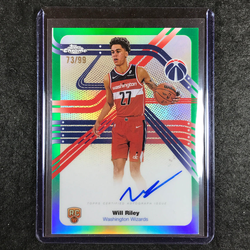 2025-26 Topps Chrome WILL RILEY Next Stop Signatures Rookie Auto Green 73/99