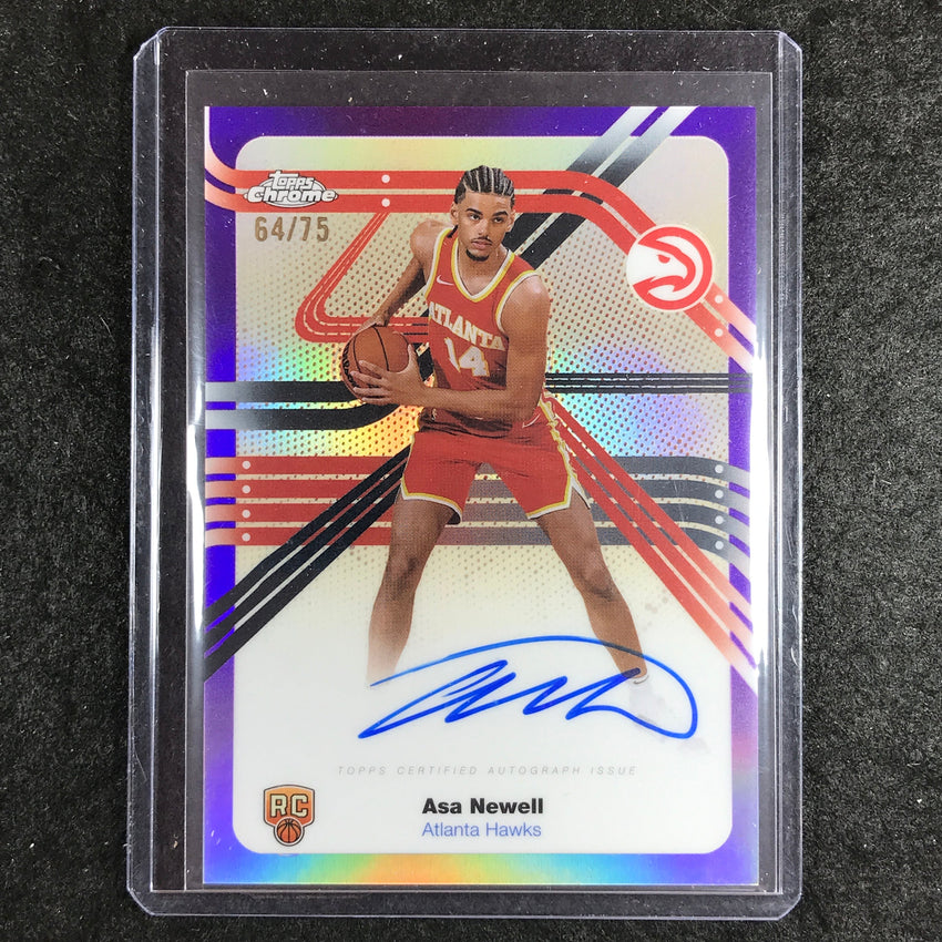 2025-26 Topps Chrome ASA NEWELL Next Stop Signatures Rookie Auto Purple 64/75