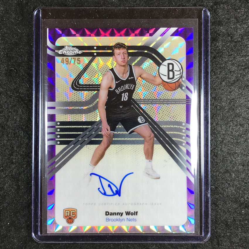 2025-26 Topps Chrome DANNY WOLF Next Stop Rookie Auto Purple Geometric 49/75